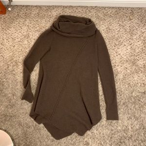 Cullen Cashmere Dark Brown Asymmetrical Sweater